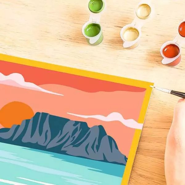 Ravensburger Creart - Sunset En La Playa, Pintura 23898