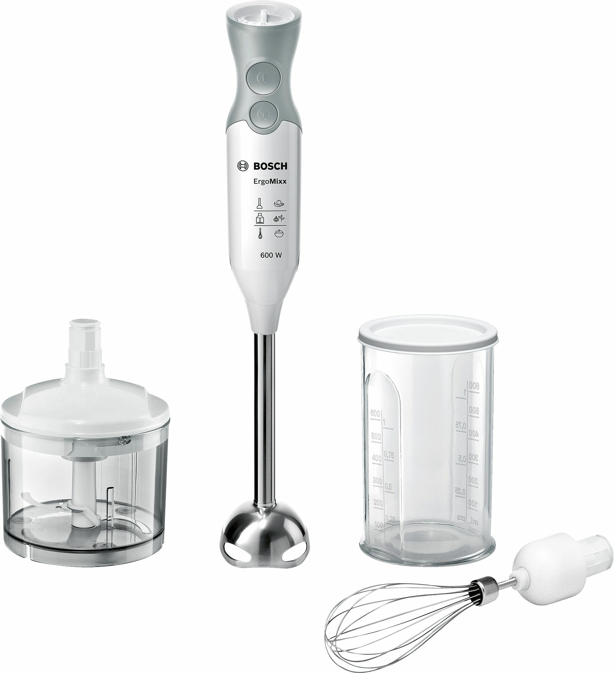 Licuadora Bosch Msm66150 Batidora De Inmersión Plata, Blanco 600 W
