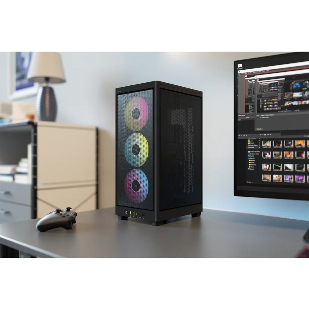 Caja Mini Itx Icue 2000d Rgb Airflow Black Corsair
