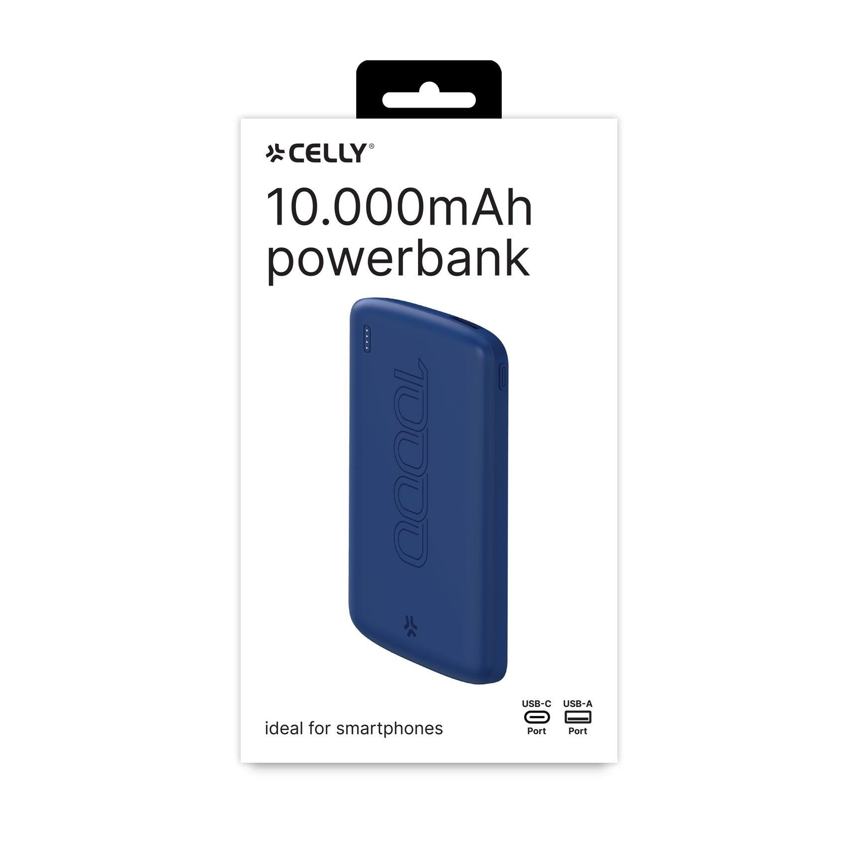 Celly Pbe10000evobl Batería Externa Litio 10000 Mah Azul