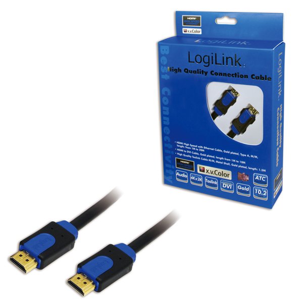 EAN 4052792005578 - LogiLink CHB1115 cable HDMI 15 m HDMI tipo A (Estándar) Negro, Azul imagen 2
