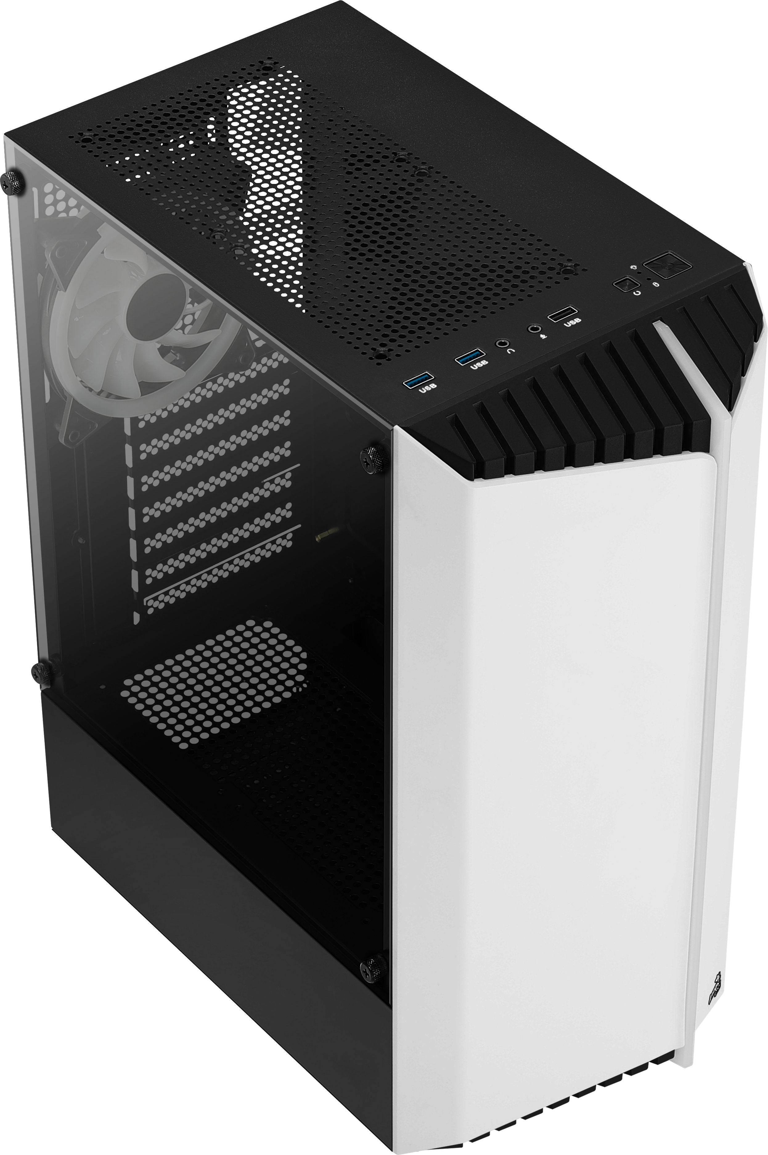 Caja Pc Aerocool Torre Atx Bionic V2 Rgb White
