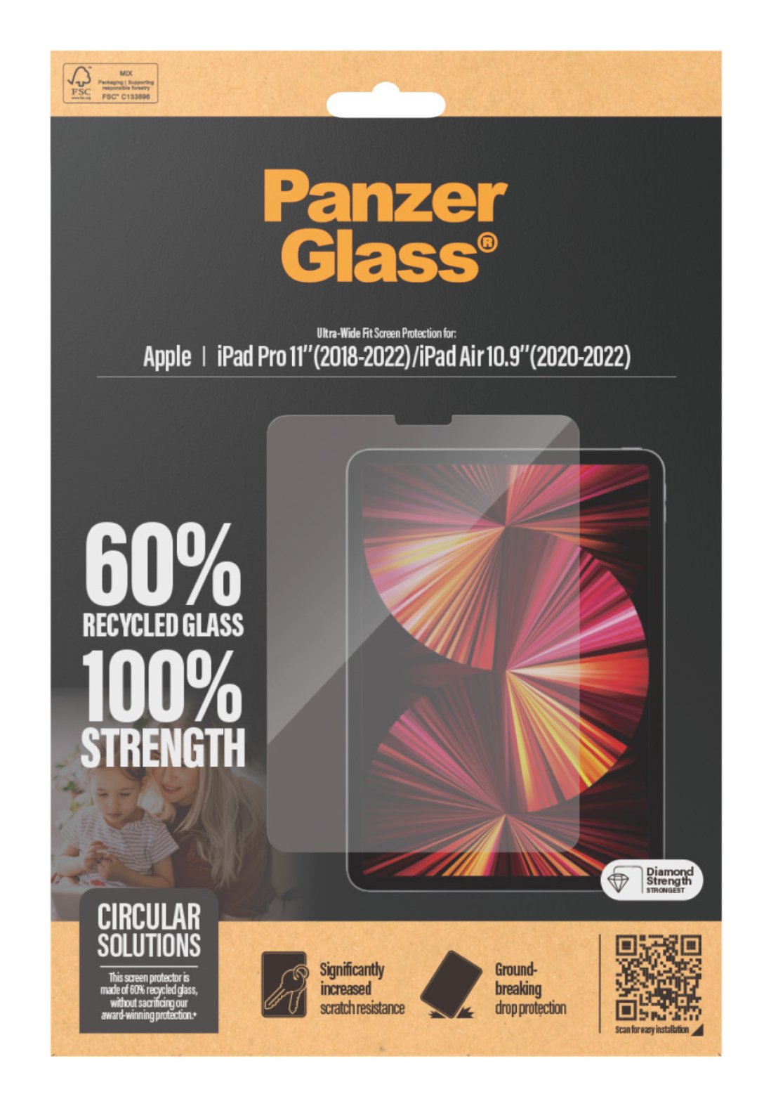 EAN 5715685000980 - PanzerGlass ® Screen Protector iPad Pro 11'' (2018-2022) | iPad Air 10.9'' (2020, 2022) | Ultra-Wide Fit imagen 3