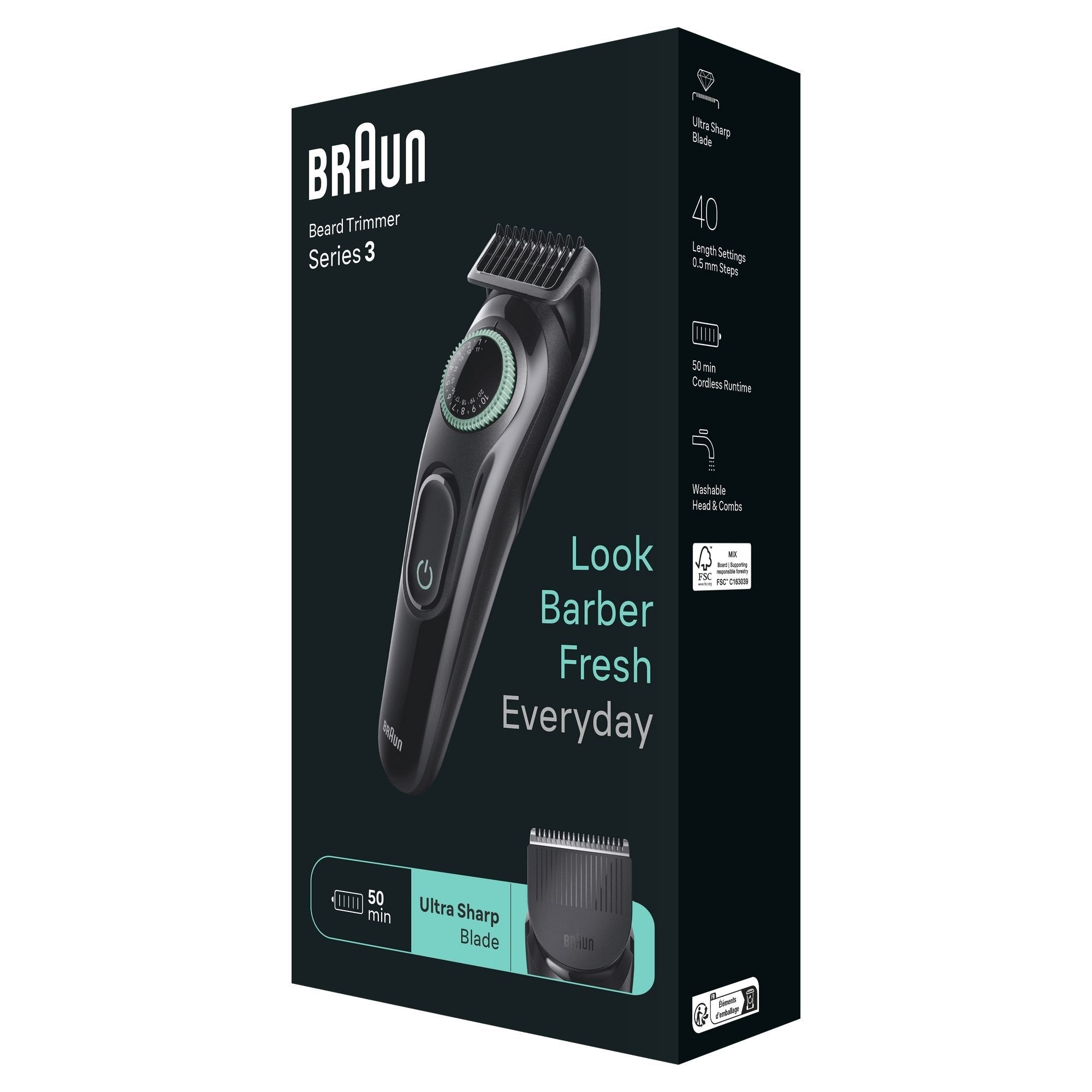 Barbero Cortapelos Braun Bt3411 Beard Trimmer
