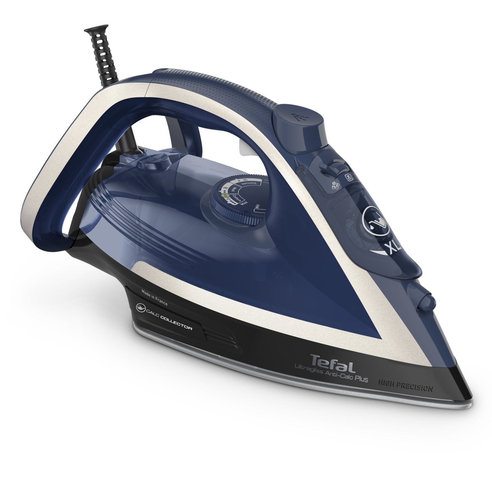 Tefal Ultragliss+ Antical Fv6846e1, Plancha De Vapor (Azul Blanco) Fv6846