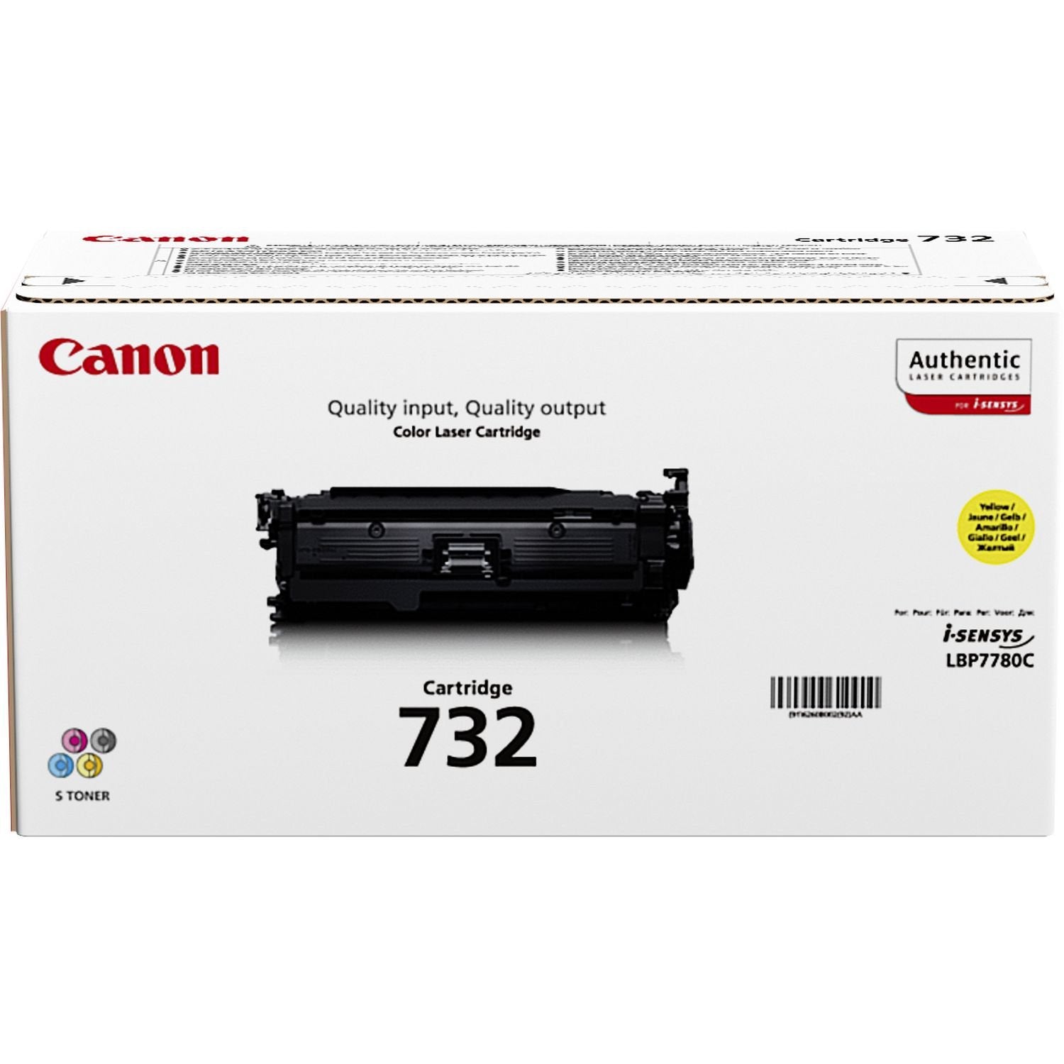 EAN 4960999909073 - Canon 732Y cartucho de tóner 1 pieza(s) Original Amarillo imagen 1