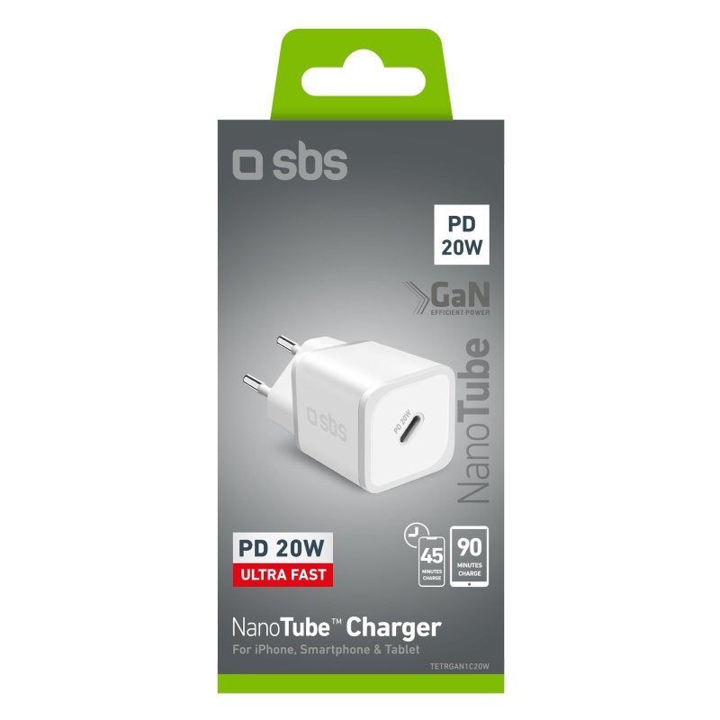 EAN 8018417444609 - SBS TETRGAN1C20W cargador de dispositivo móvil Auriculares, Altavoz portátil, Smartphone, Reloj inteligen imagen 2