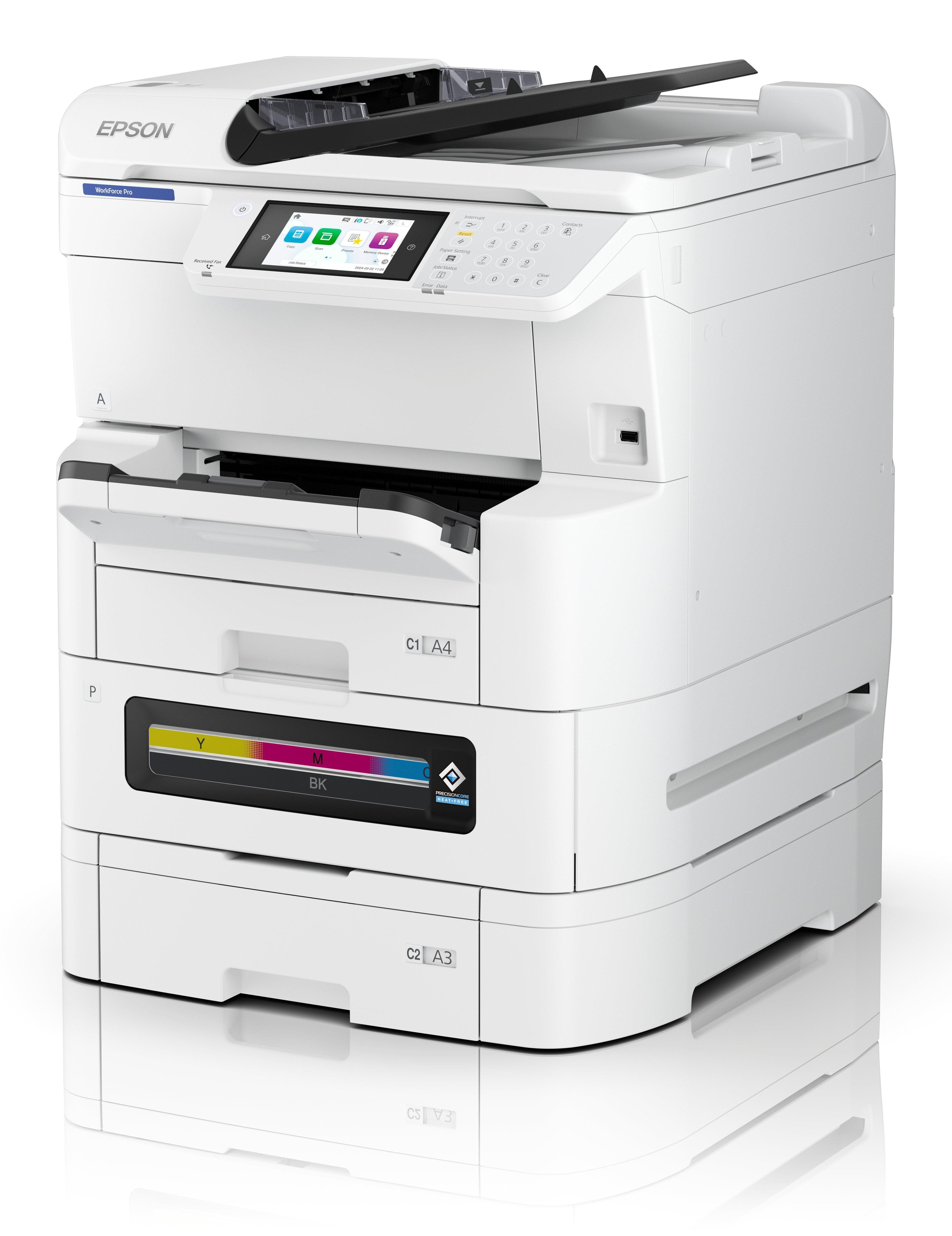 Impresora Multifunción Epson Workforce Pro Em-C8100rdwf Color Chorro De Tinta A3 (Material) Hasta 22 Ppm (Copiando) Hasta 25 Ppm (Impresión) 335 Hojas 33.6 Kbps Usb 2.0 Gigabit Lan Wi-Fi(Ac)