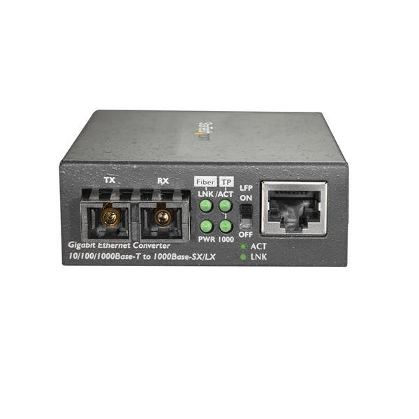 Startech Conversor De Medios Gigabit Ethernet Rj45 A Fibra Óptica Sc Monomodo 1000base-Lx