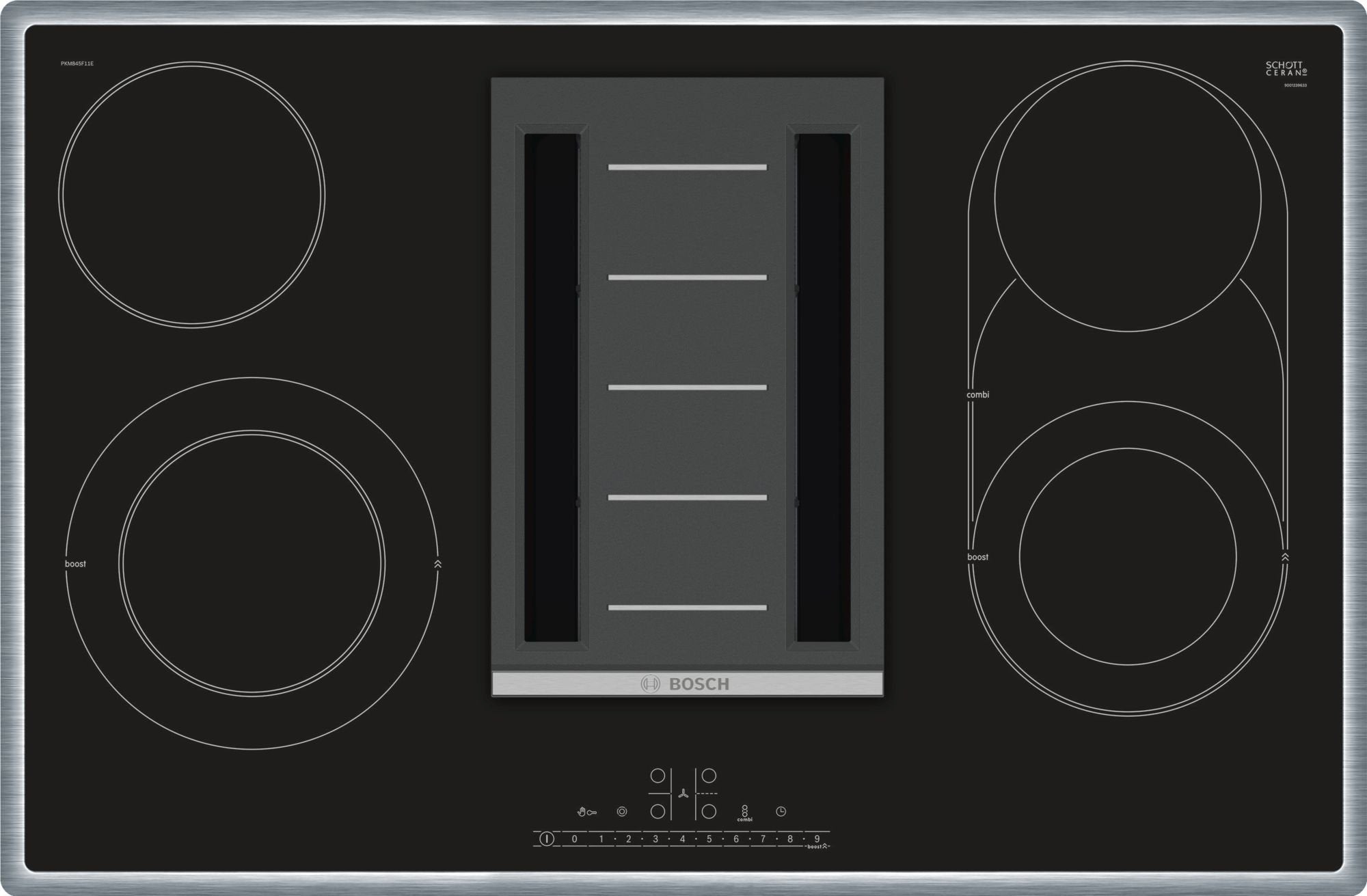 Bosch Pkm845f11e Hobs Negro Integrado Placa De Inducción 2 Zona(S)
