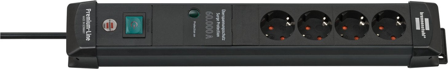 EAN 4007123674022 - Brennenstuhl 1951140300 base múltiple 1,8 m 4 salidas AC Interior Negro imagen 2