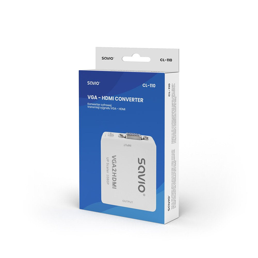 EAN 5901986043836 - Savio CL-110 Konwerter/Adapter VGA-> HDMIFull HD/1080p 60Hz tarjeta y adaptador de interfaz HDMI imagen 5