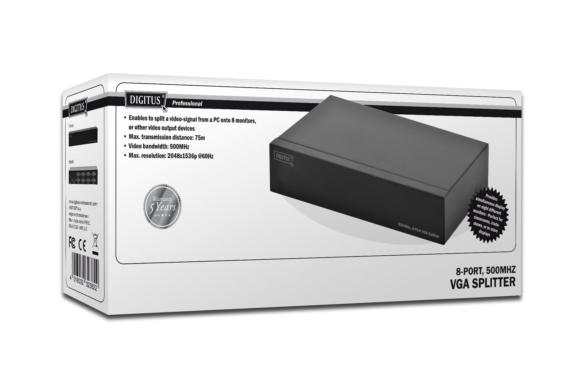 Digitus Ds-42130 Divisor De Video Vga 8x Vga