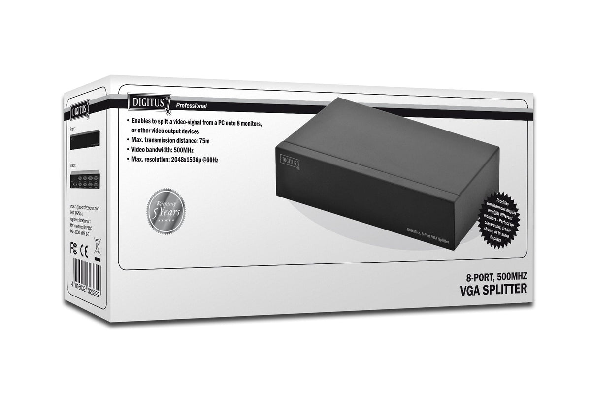 Digitus Ds-42130 Divisor De Video Vga 8x Vga