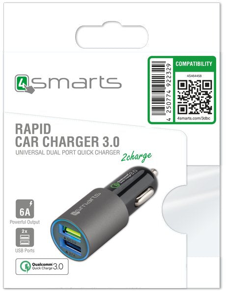 EAN 4250774922329 - 4smarts 4S464458 Universal Negro Lightning Carga rápida Auto imagen 2