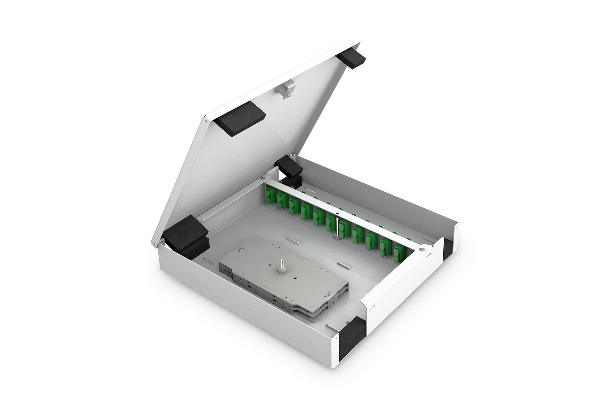 Unibox Para Fibra Óptica Para El Montaje En La Pared, Medium 280 X 320 X 54 Mm, Gris (Ral 7035)