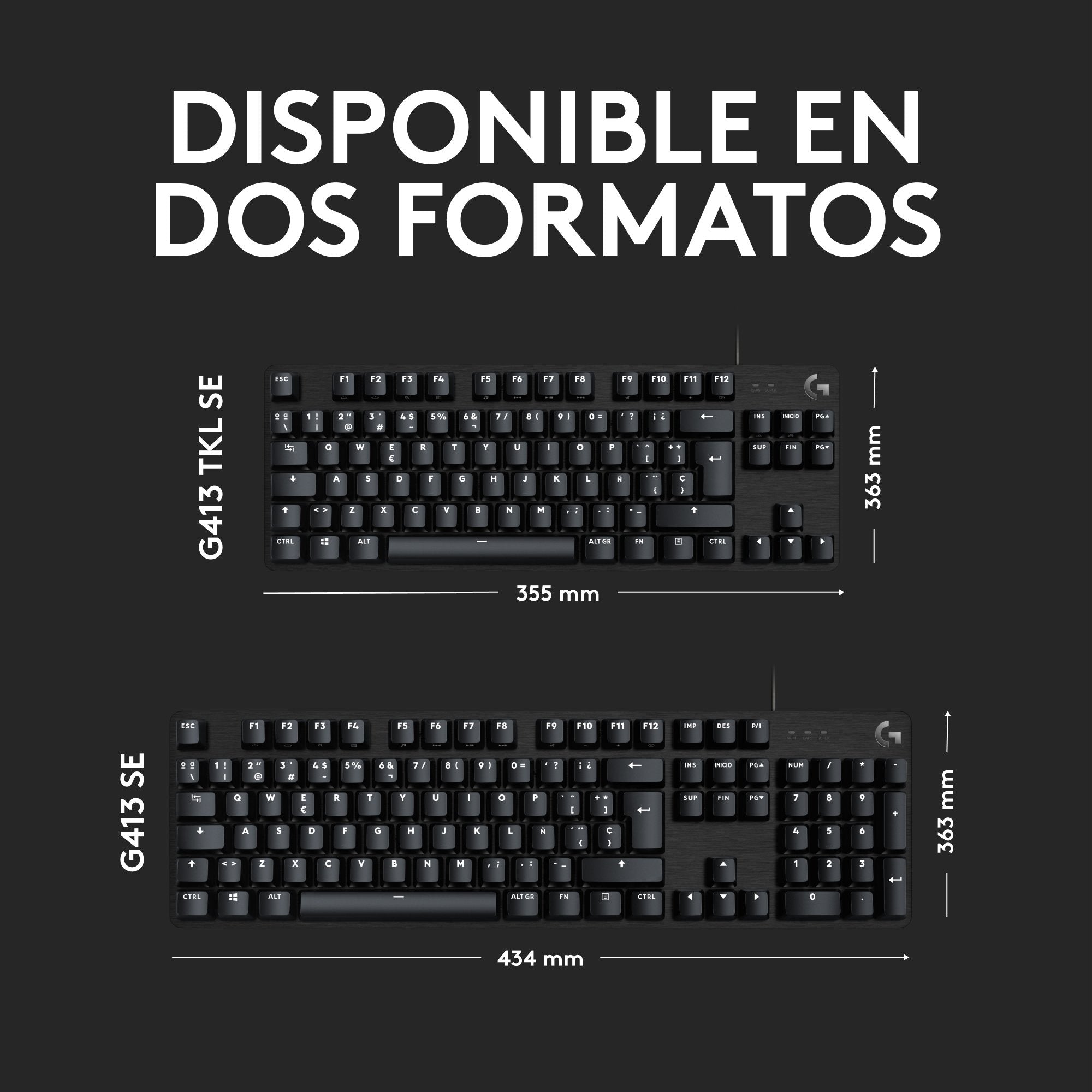 Teclado Español Logitech G G413 Tkl Se Usb Qwerty Negro