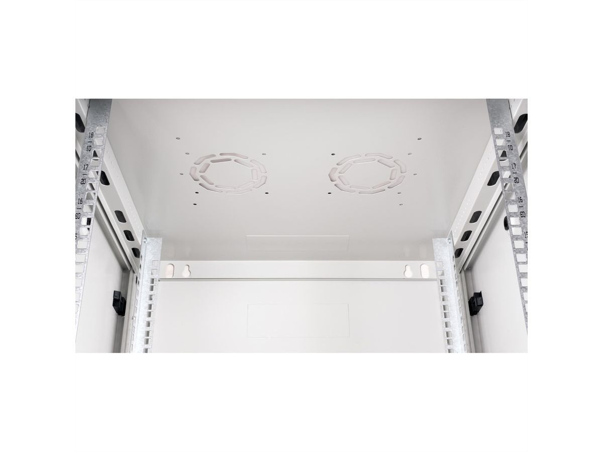 Roline 19-Zoll Wandgehuse Basic Plus 18he, 600x600 Bxt Grau