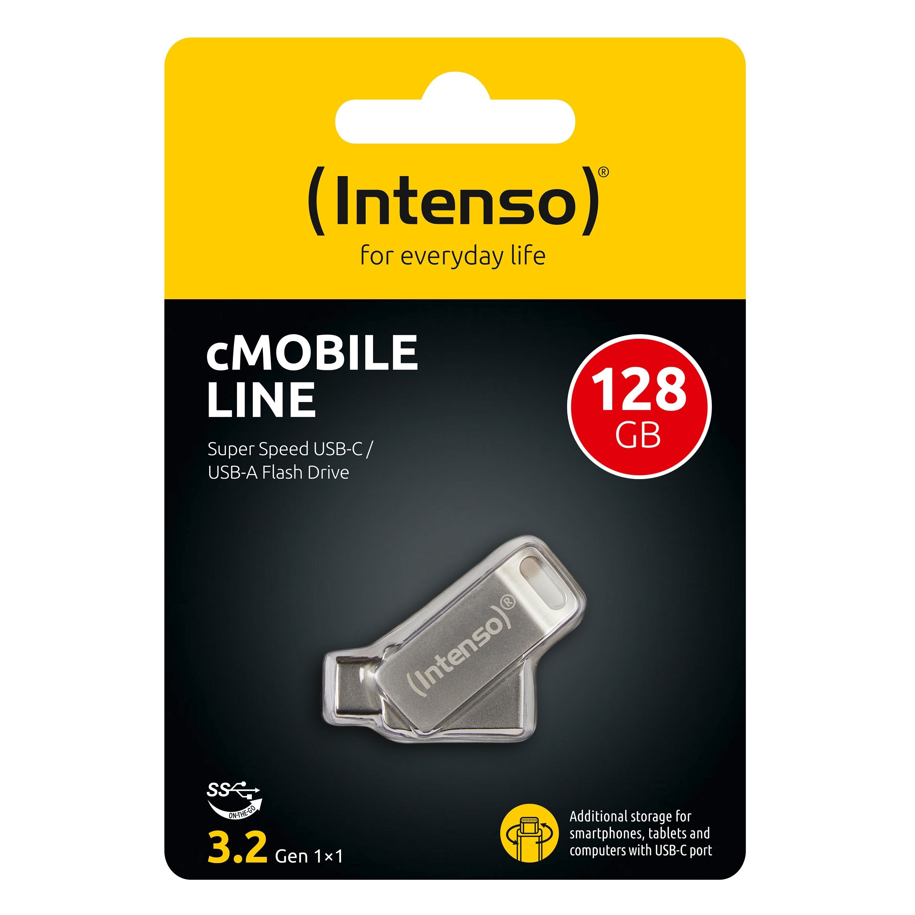 EAN 4034303032952 - Intenso cMobile Line unidad flash USB 128 GB USB Type-A / USB Type-C 3.2 Gen 1 (3.1 Gen 1) Plata imagen 3