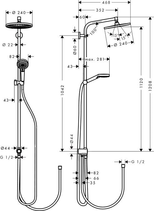 Hansgrohe Crometta S Sistema De Ducha Cromo