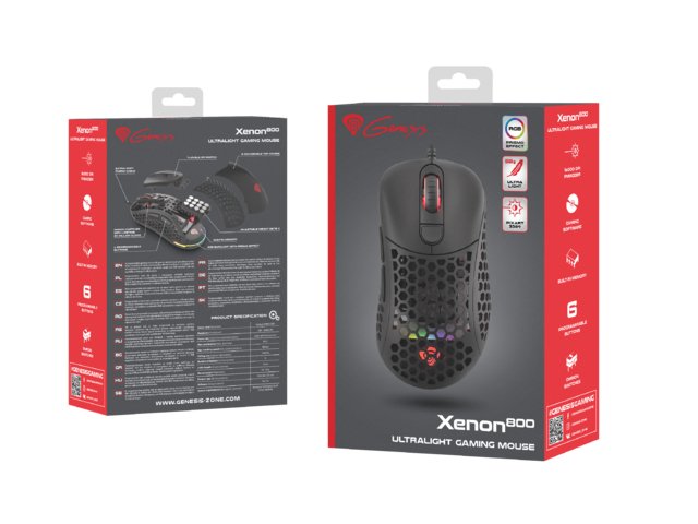Raton Gaming Genesis Xenon 800 Rgb 16000 Dpi