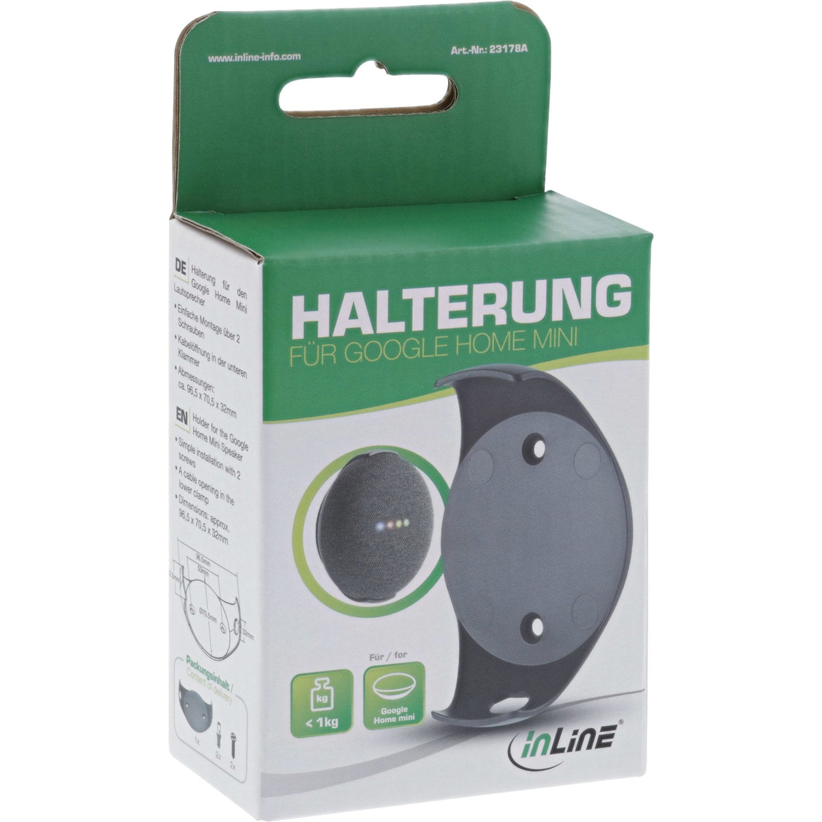 Soporte De Pared Inline Para Google Home Mini