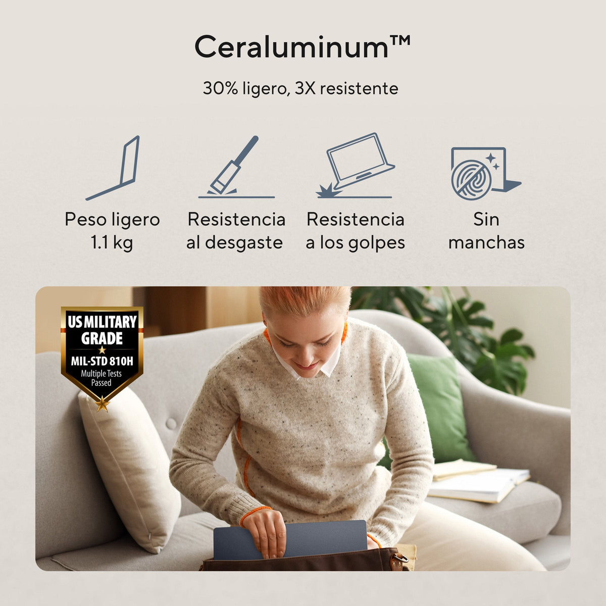 Portátil Asus Zenbook 14 Oled Ux3480qa U1155w Copilot+ Pc 14" Wuxga Snapdragon X1 26 100 45 Tops 16gb Ram 256gb Ssd W11h Sin Cargador
