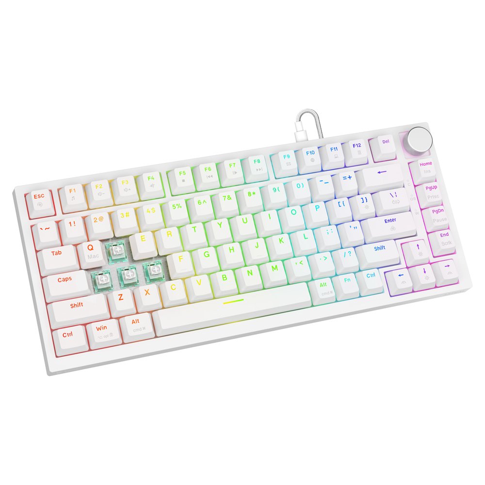 Savio Astral White Jade Teclado Juego Usb Qwerty Internacional De Ee.Uu. Blanco