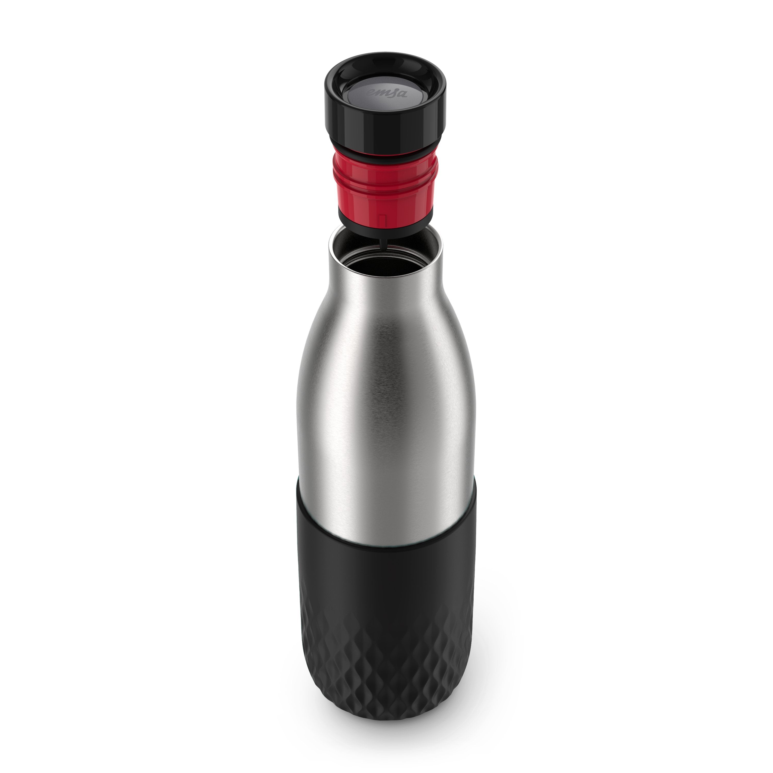 EAN 4009049537405 - EMSA Bludrop Sleeve N3111100 bidón de agua Uso diario 700 ml Acero inoxidable Negro, Acero inoxidable imagen 5