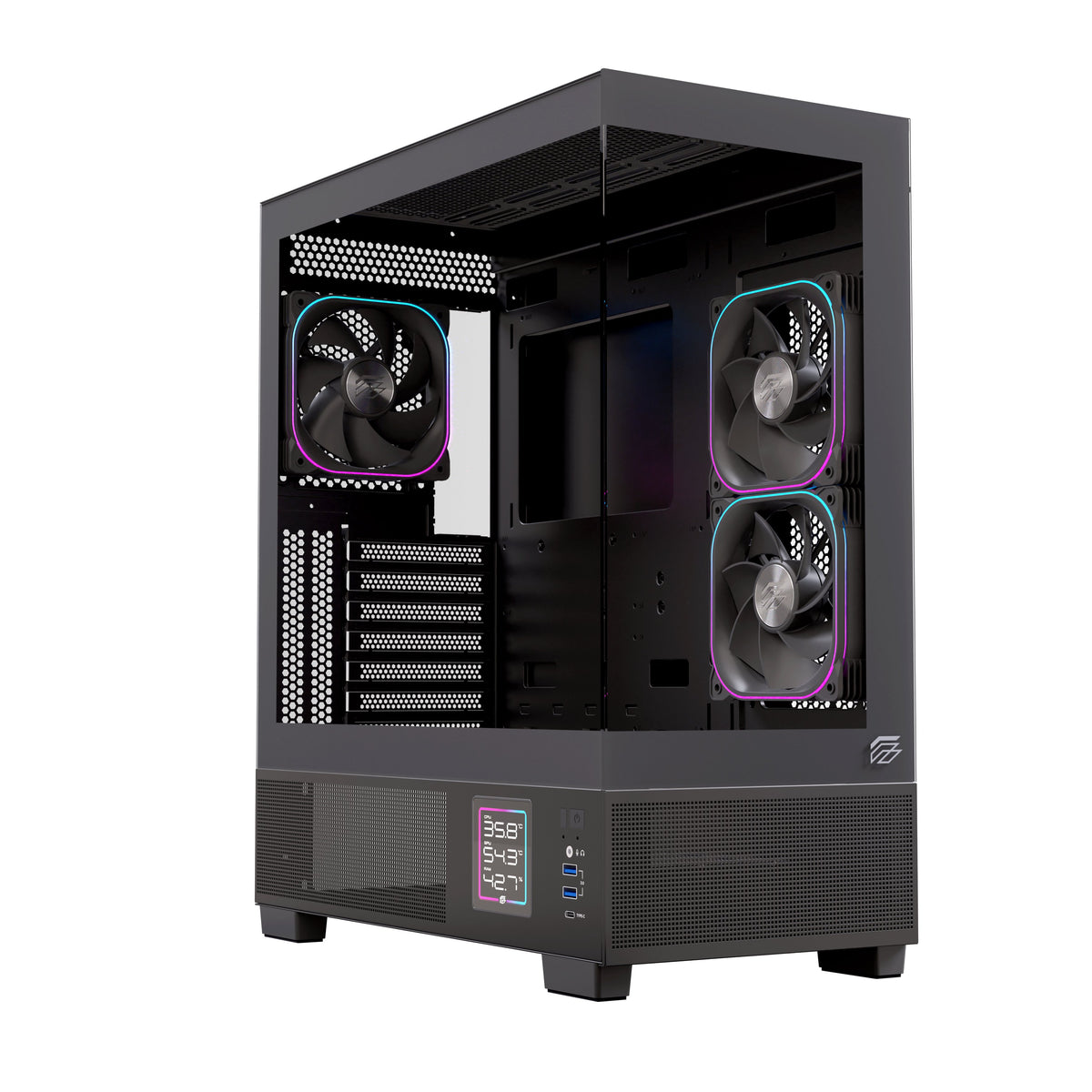 EAN 6977277360066 - Einarex EXCS-PR-51DR-B carcasa de ordenador Midi Tower Negro imagen 1