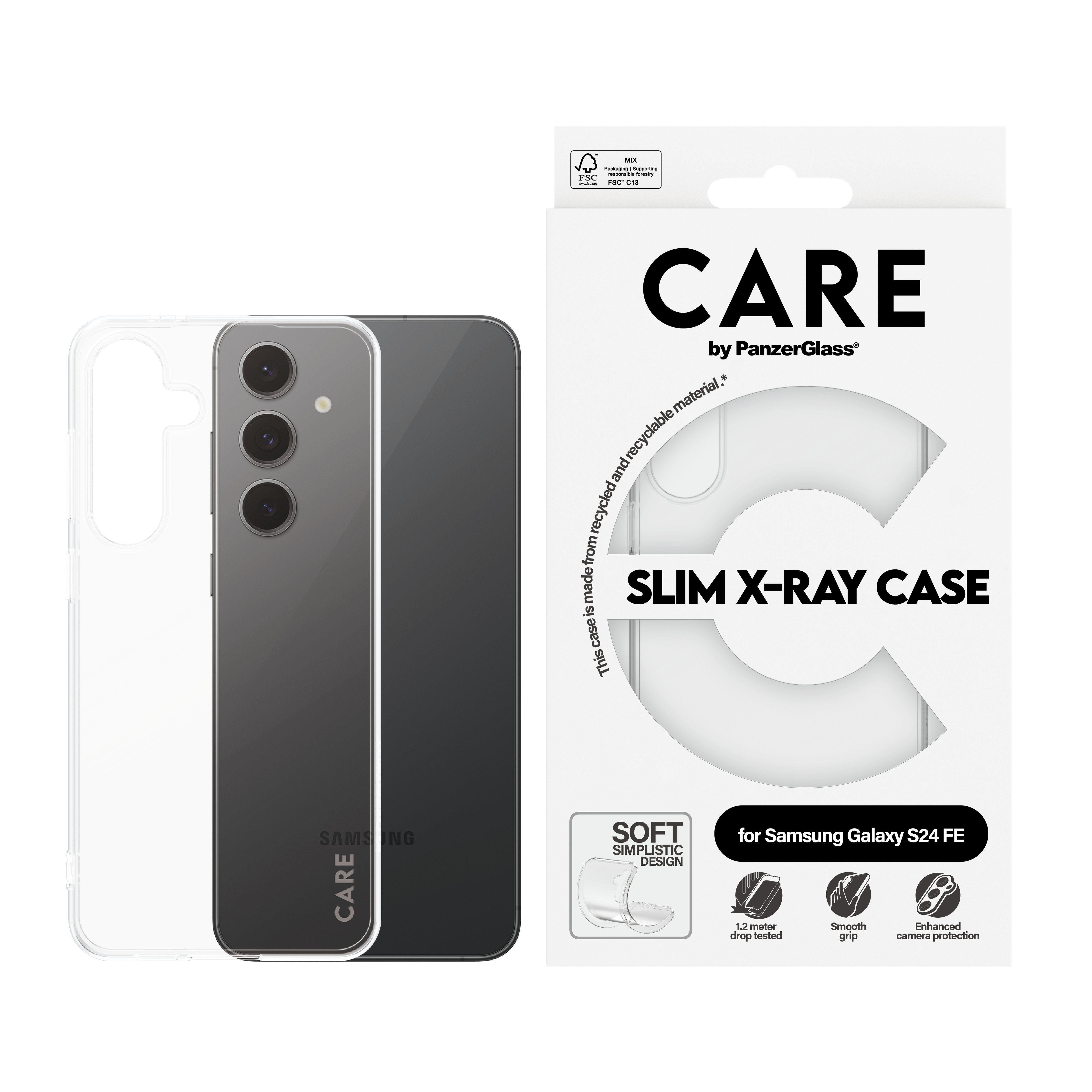 EAN 5715685012488 - PanzerGlass CARE™ by ® X-Ray Case Samsung Galaxy S24 FE 5G funda para teléfono móvil Transparente imagen 2