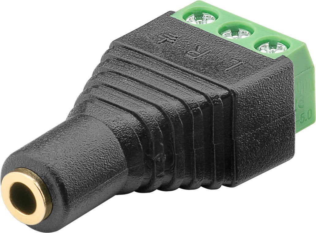 Goobay 76746 Cambiador De Género Para Cable 3.5 Mm 3-Pin Negro
