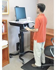 EAN 698833015966 - Ergotron WorkFit-C, Single HD Sit-Stand Workstation Negro, Gris Carro multimedia imagen 3