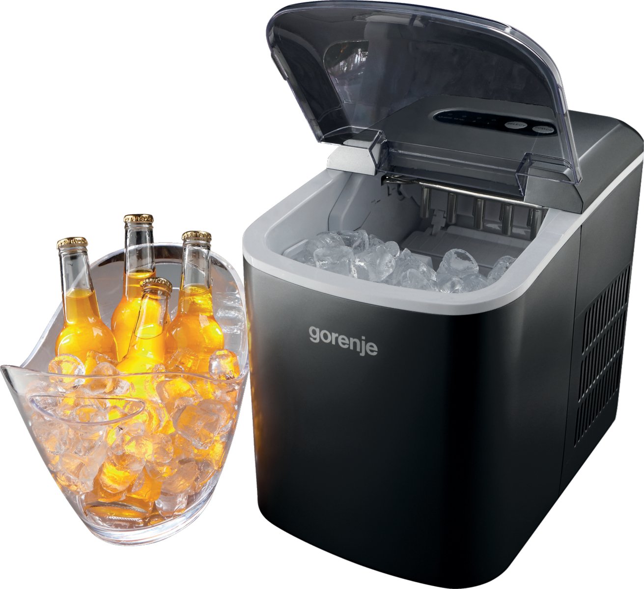 EAN 3838942118944 - Gorenje MC1200B Máquina para hacer cubitos de hielo portátil 12 kg/24h 120 W Negro imagen 1