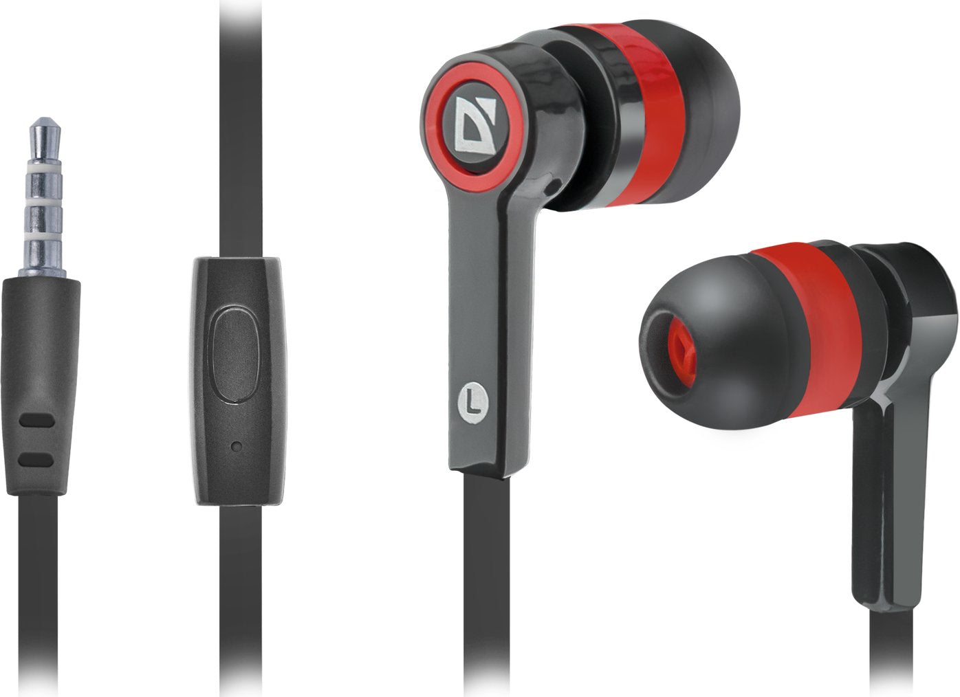 EAN 4714033634243 - Defender Pulse-420 Auriculares Alámbrico Dentro de oído Negro, Rojo imagen 1