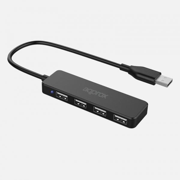 EAN 8435099531487 - Approx APPC46 hub de interfaz USB 2.0 480 Mbit/s Negro imagen 1