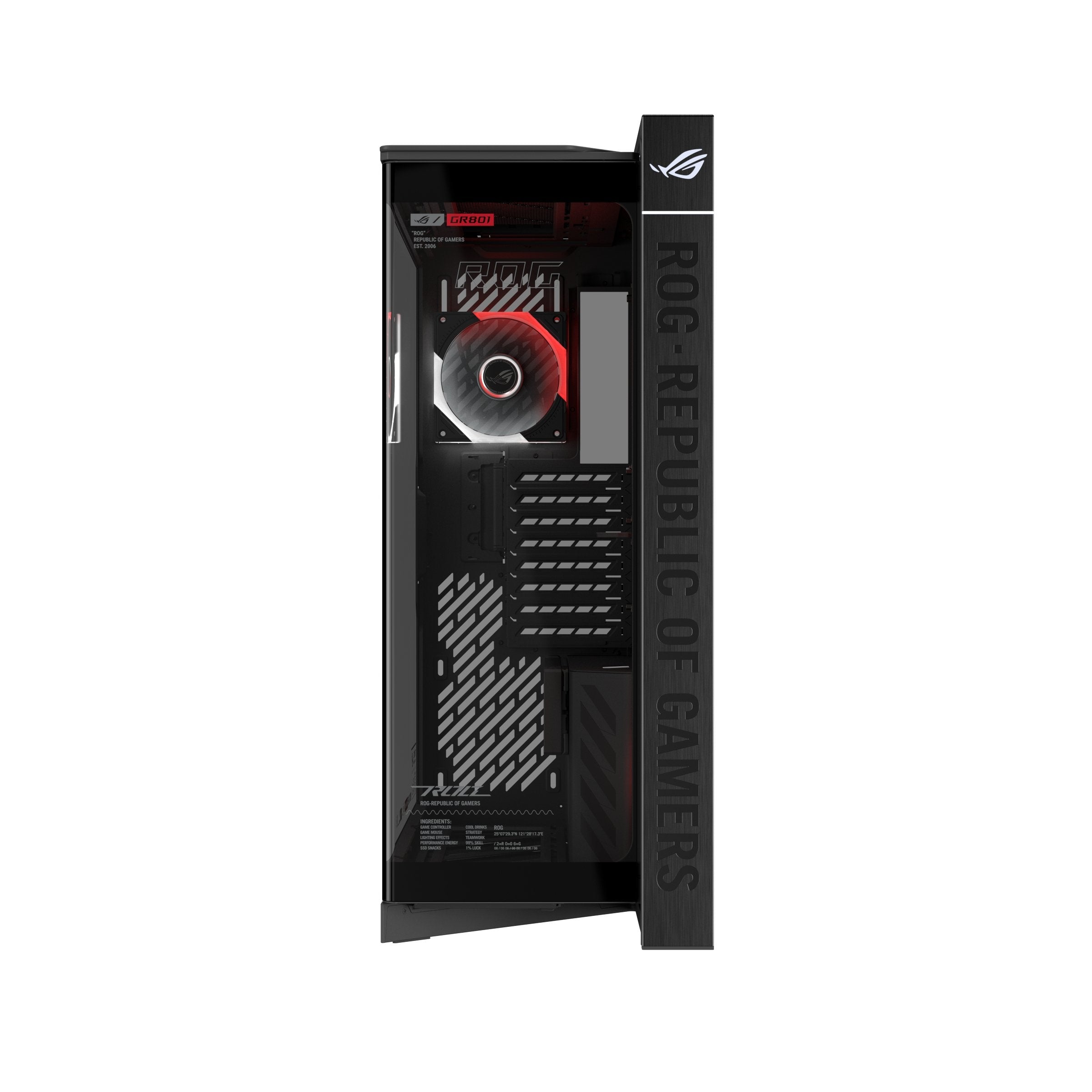 Asus Rog Cronox Gr801 Curve Tg Argb Black Midi Tower Negro
