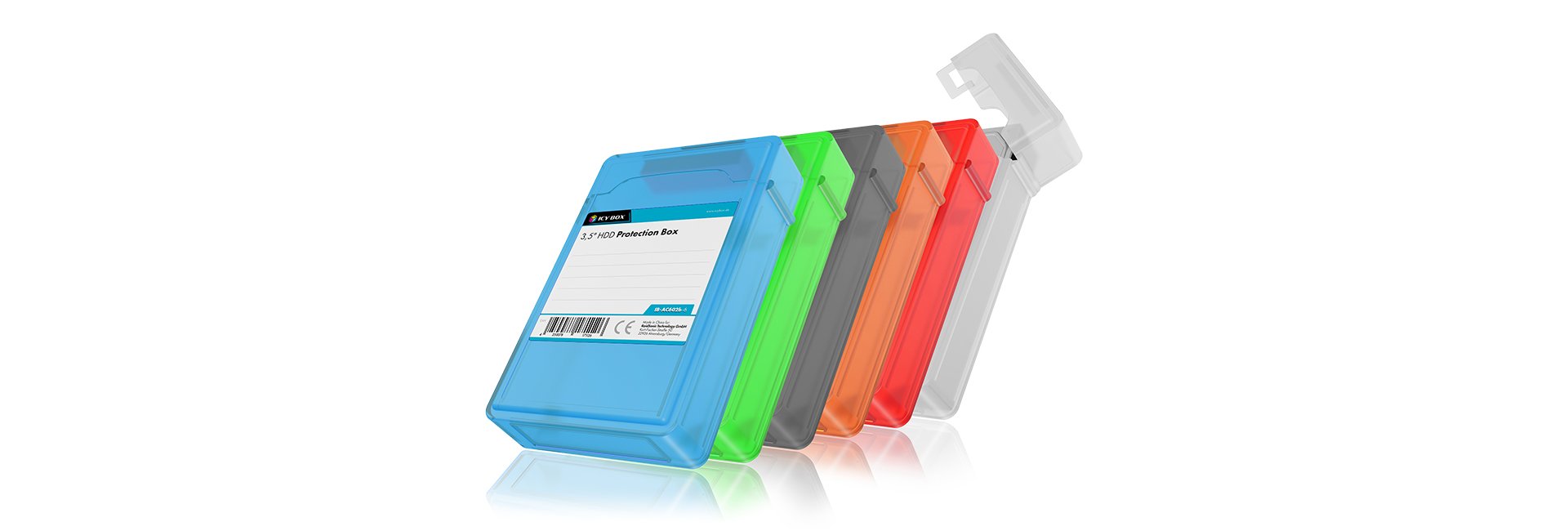 Icy Box Ib-Ac602b Juego De Fundas De Protección 6 Piezas Para Hdd De 3,5 Pulgadas
