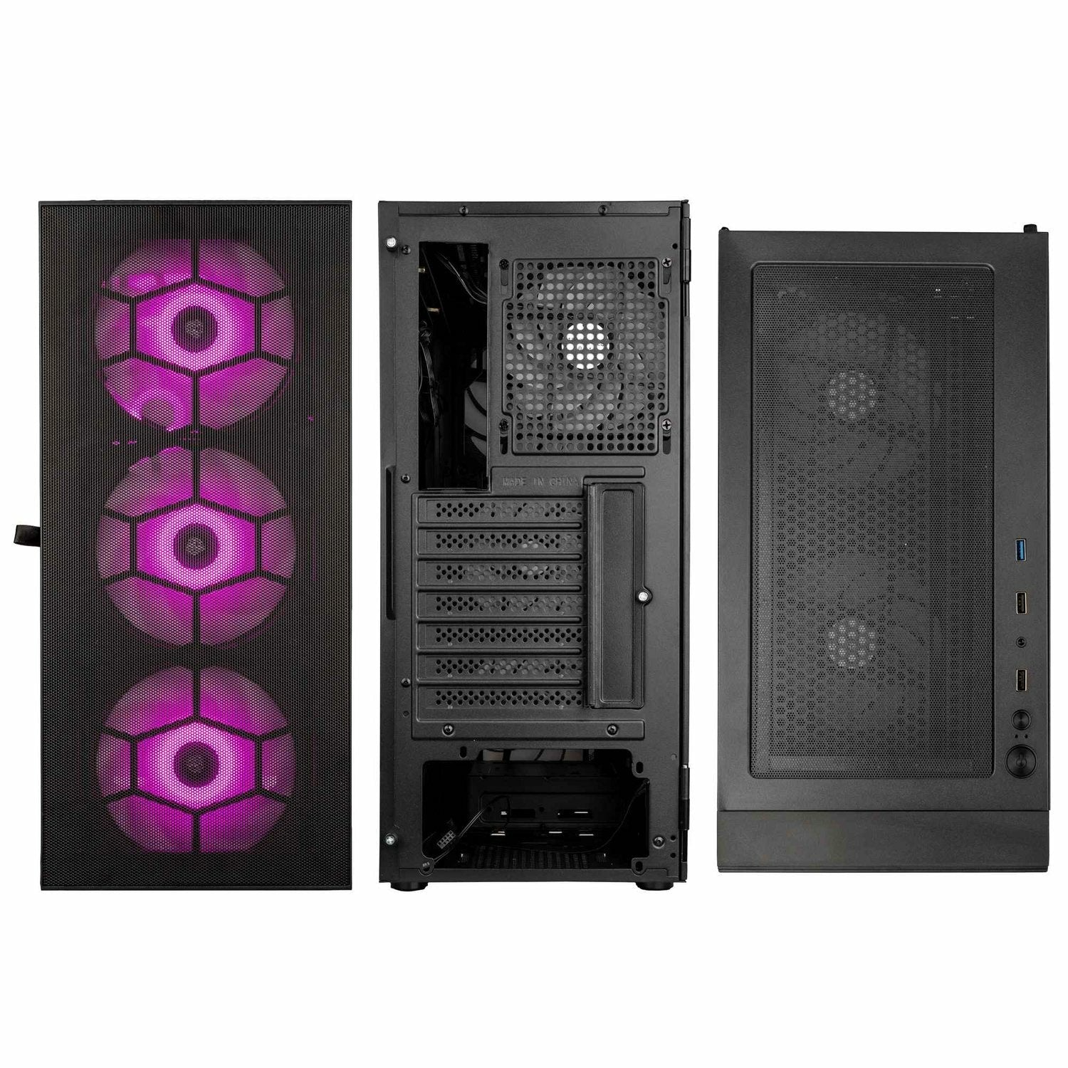 Caja Pc Semitorre Atx Observatory Hf Mesh A-Rgb Negro Kolink Bahías Int: 2x3.5'' O 2.5''/ 2x3.5''O 2.5''/ 2 X 2.5/ 2xusb2.0, 1xusb3.0/ Audio In/Out