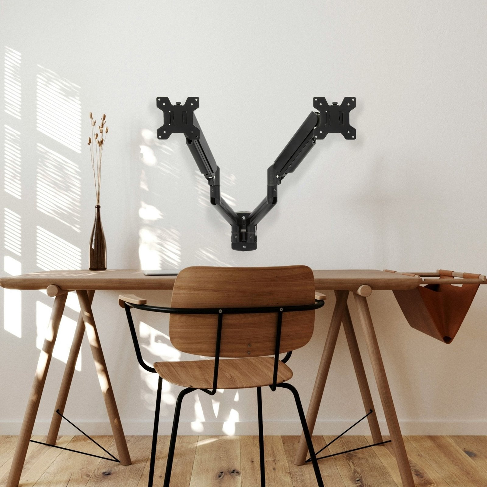 Soporte Pared Tooq Pant. Gira Incli 2 Brazos 13-34 Negr