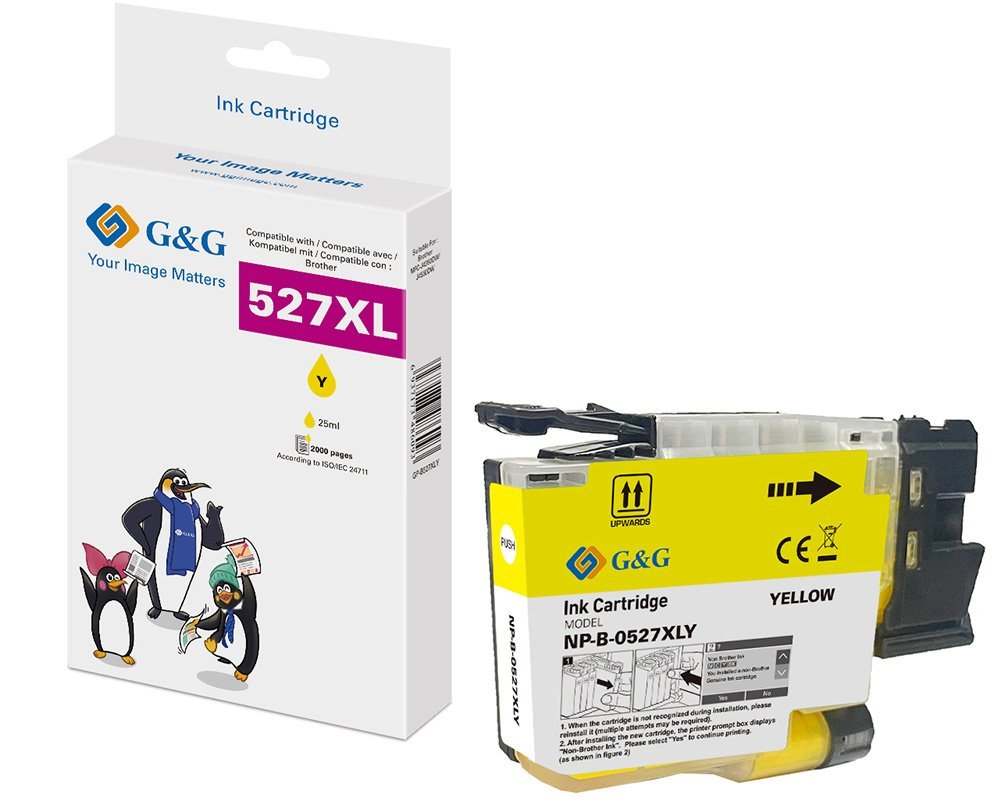 G&G Tinte Komp. M. Brother 527xl Lc527xly 2000 Copias Amarillo