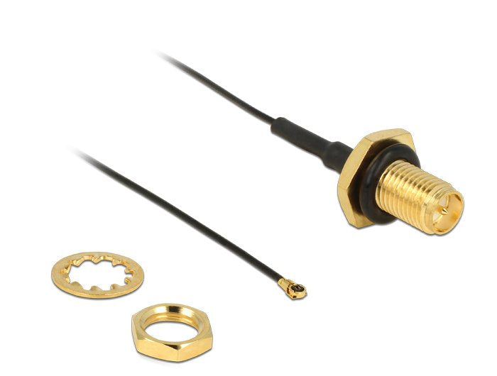 EAN 4043619124602 - DeLOCK 0.2m, RP-SMA/MHF IV cable coaxial 0,2 m MHF IV / HSC MXHP32 imagen 1