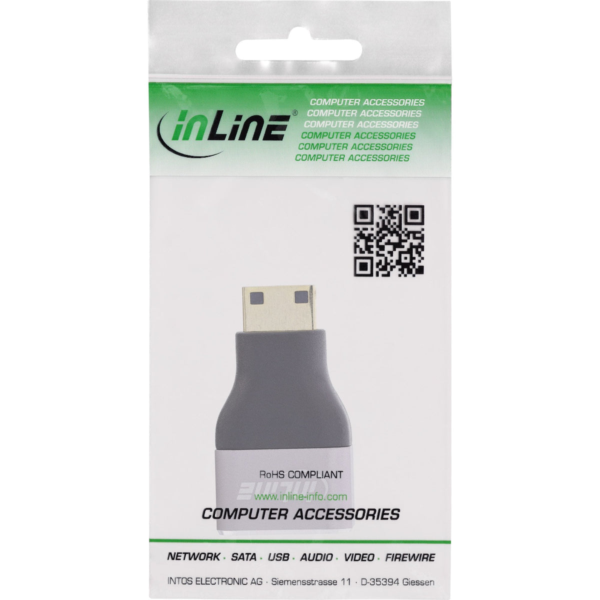 Inline® Hdmi Adapter, Hdmi A Hembra / Mini Hdmi C Male, 8k Uhd