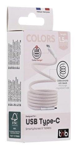 Tnb Cable De Funda Magnetica Usb-C A Usb-C - 1.5m - Pink