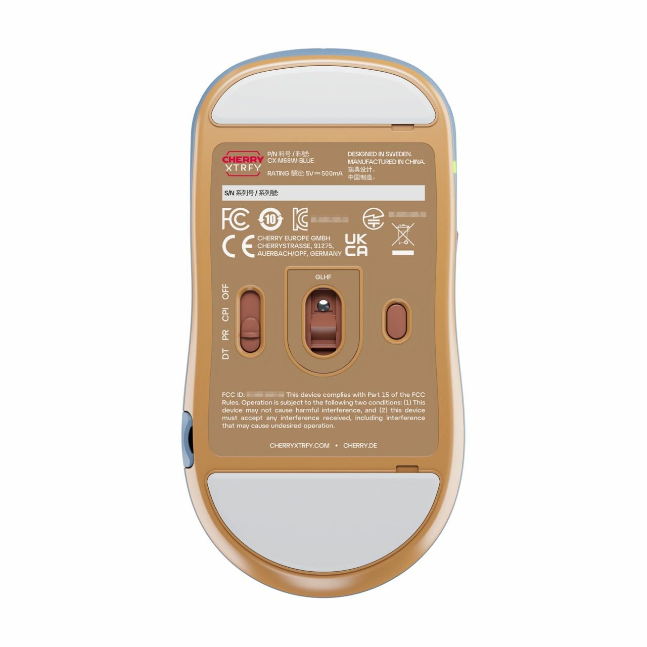 EAN 7340086914789 - CHERRY XTRFY CX-M68W-BLUE ratón Juego RF inalámbrico 26000 DPI imagen 7