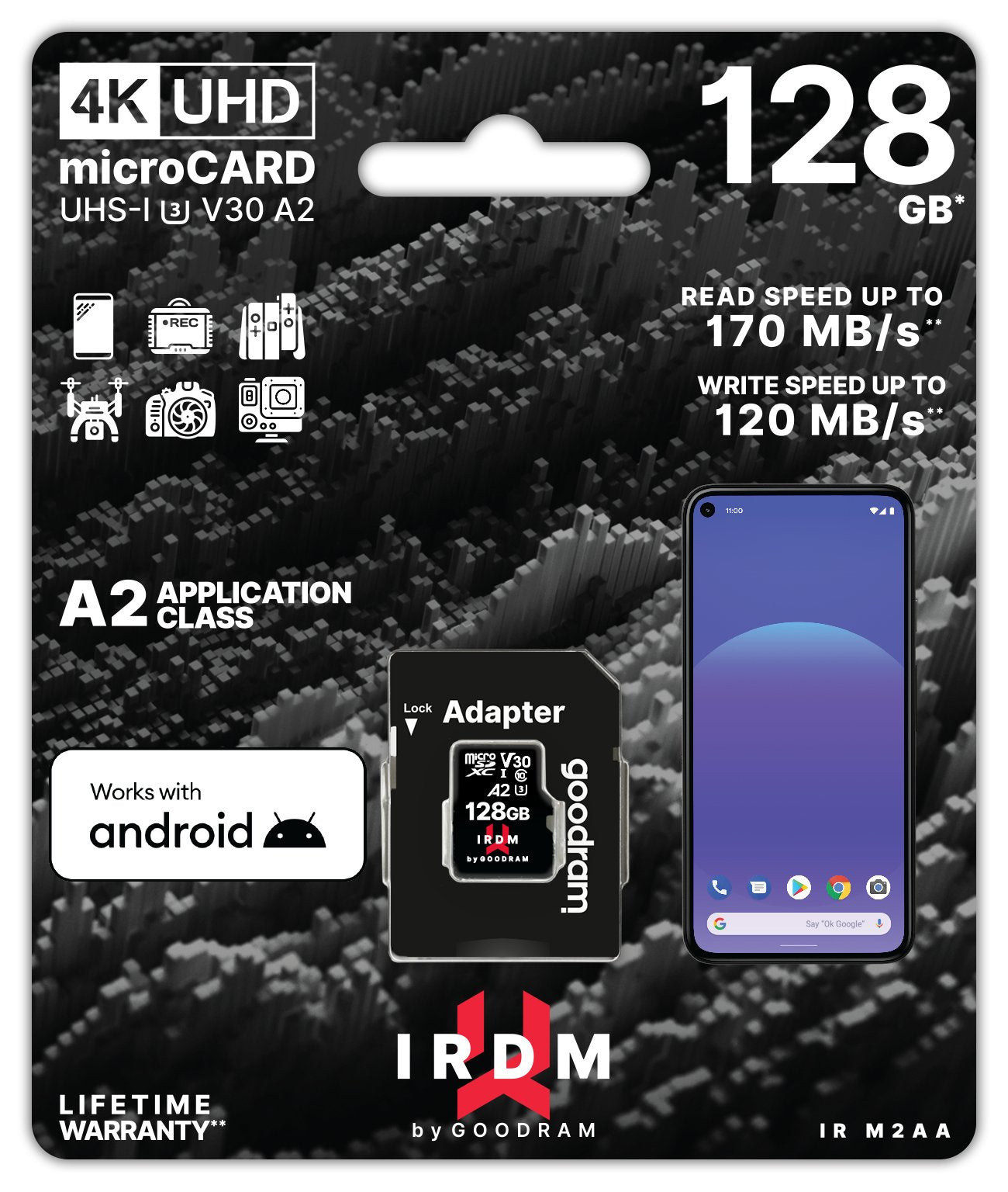Goodram Irdm Uhs-I U3 A2 Micro Sd 128gb C/Adap