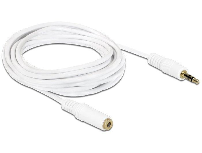 Cable Delock 3.5mm M-F, 3m De Audio 3,5mm Blanco