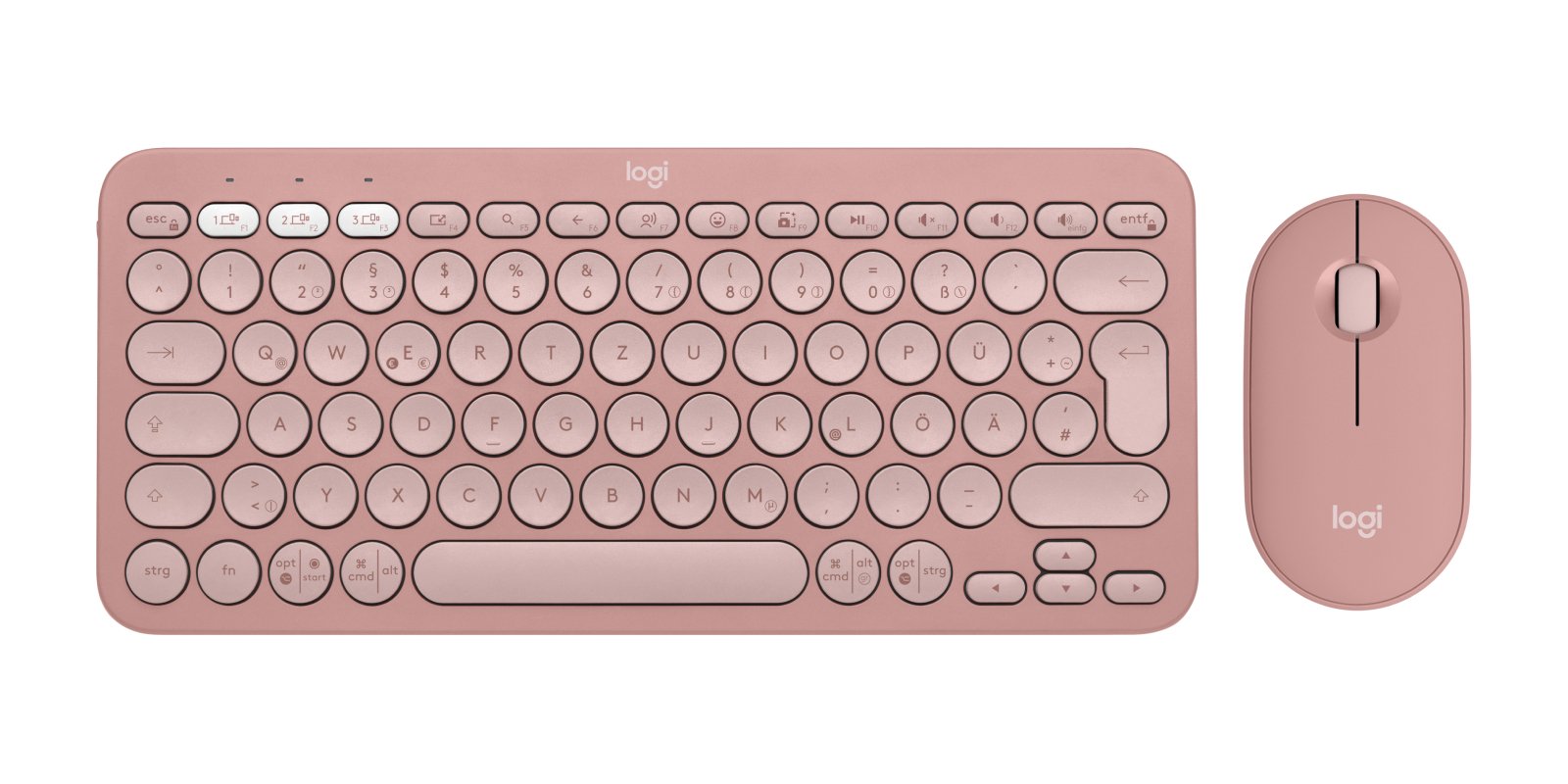 EAN 5099206115378 - Logitech 920-012205 teclado Ratón incluido Universal RF Wireless + Bluetooth QWERTZ Alemán Rosa imagen 3