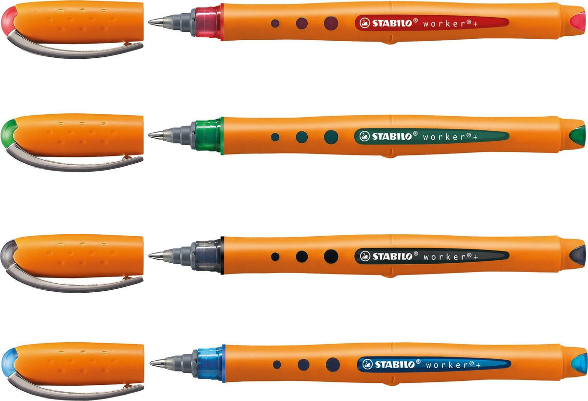 Stabilo Worker®+ Bolígrafo Roller Naranja 0,5 Mm - Rojo