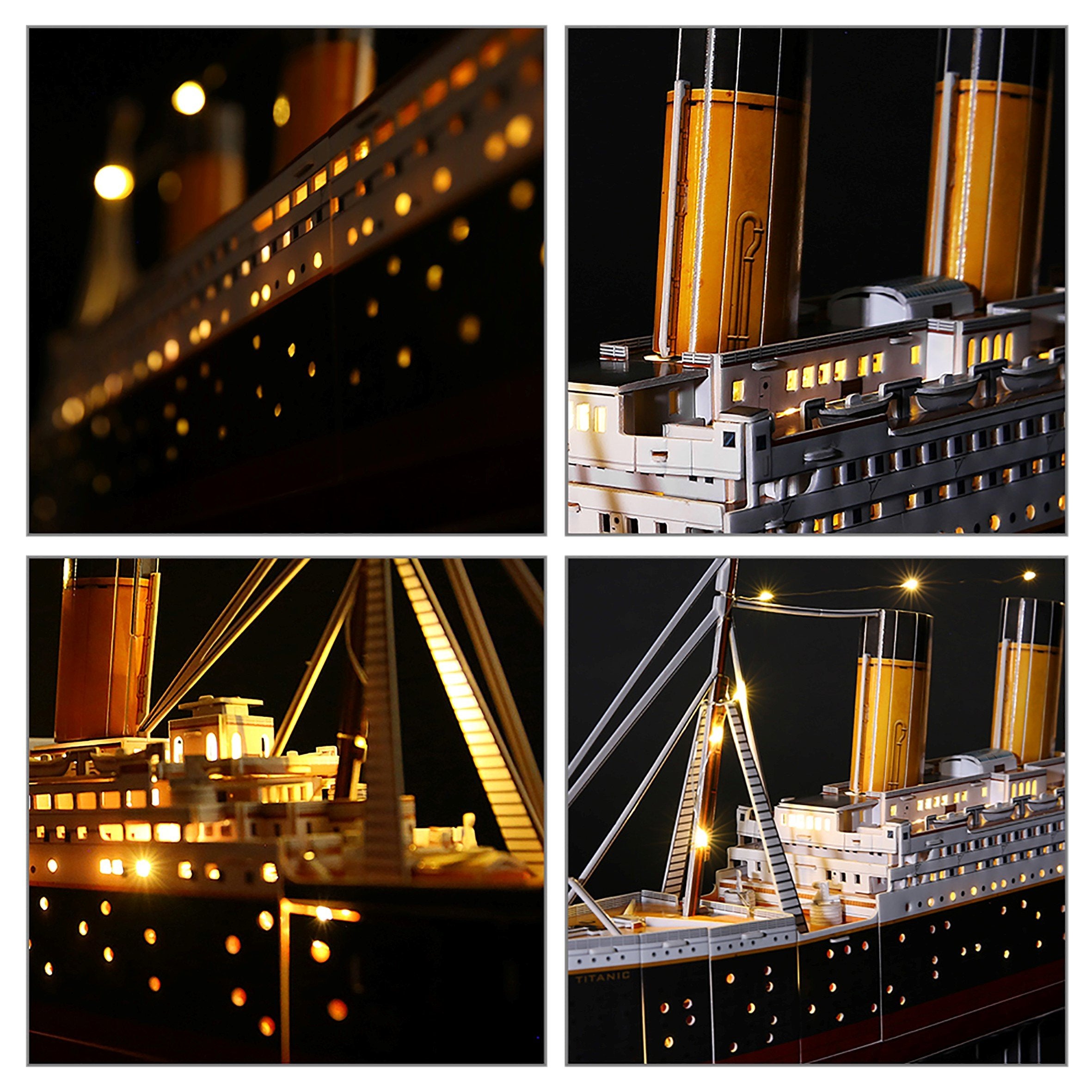 EAN 6944588205218 - CubicFun Titanic LED Puzle 3D 266 pieza(s) Buques imagen 4